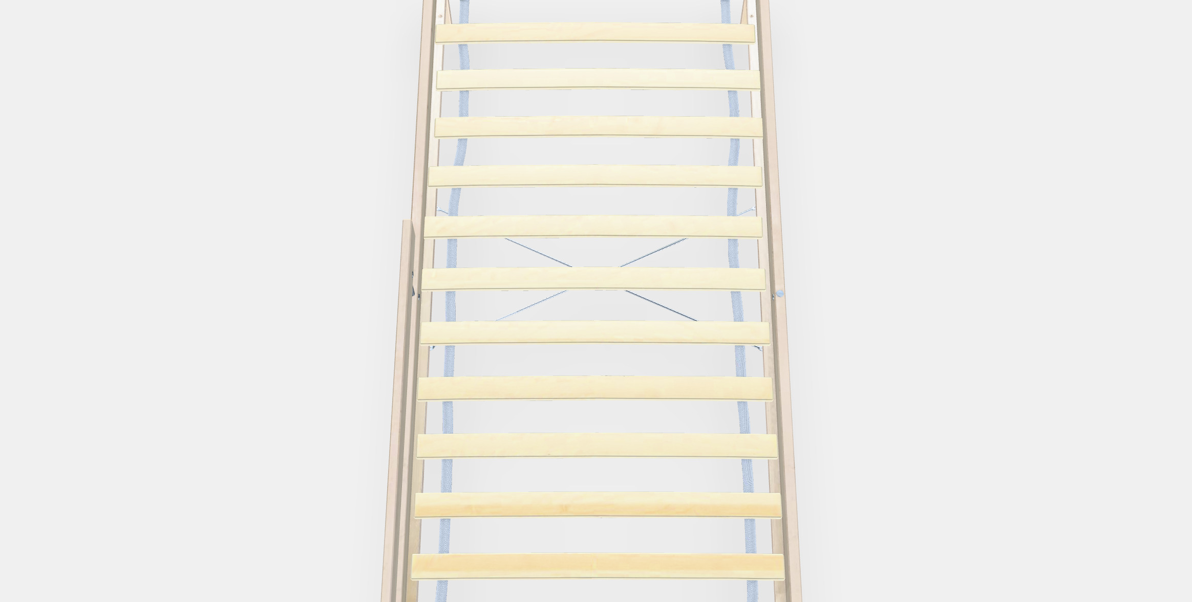 SNIGLAR Bed frame with slatted bed base Low-poly 3D model_4