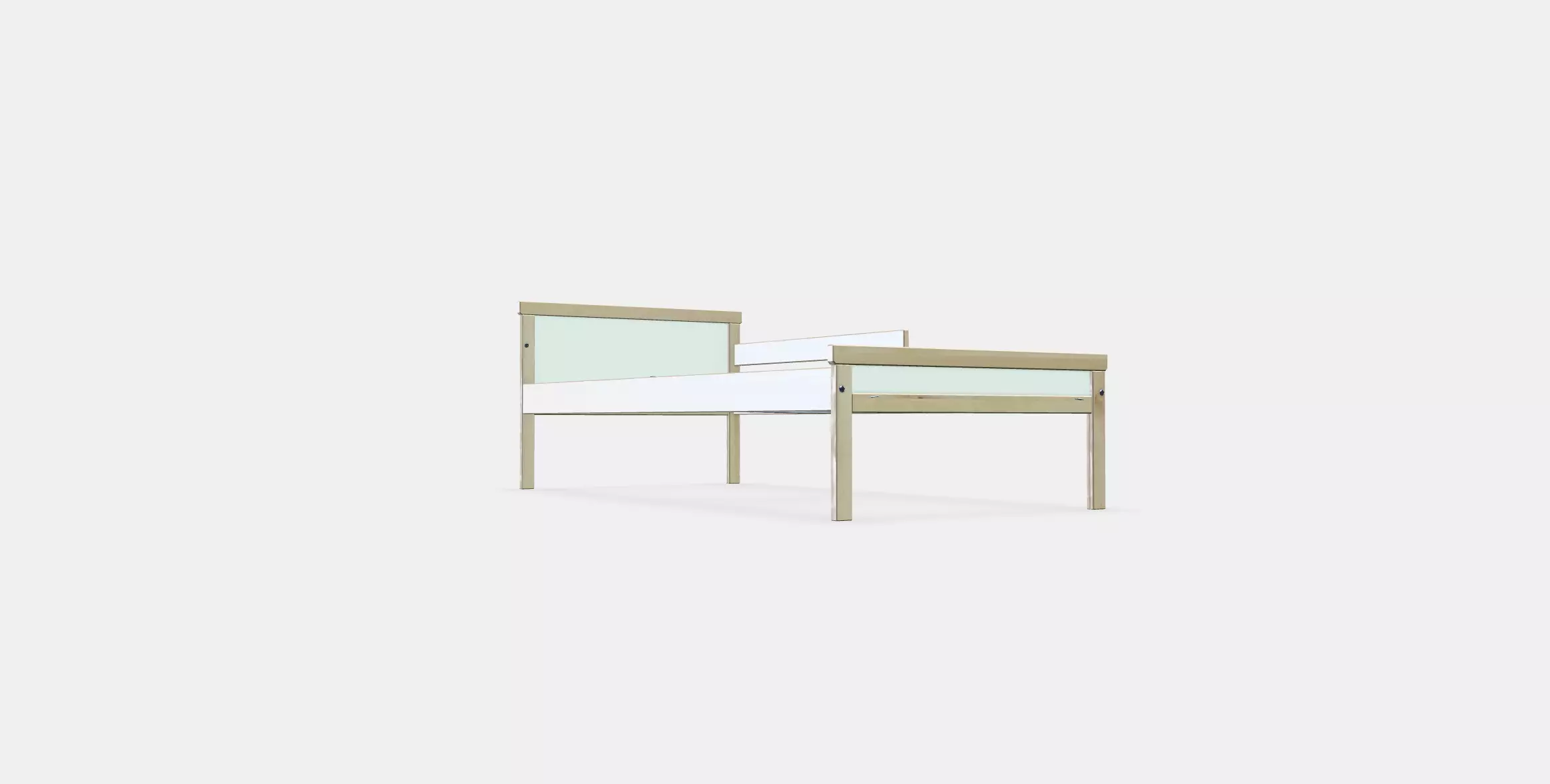 SNIGLAR Bed frame with slatted bed base Low-poly 3D model_0