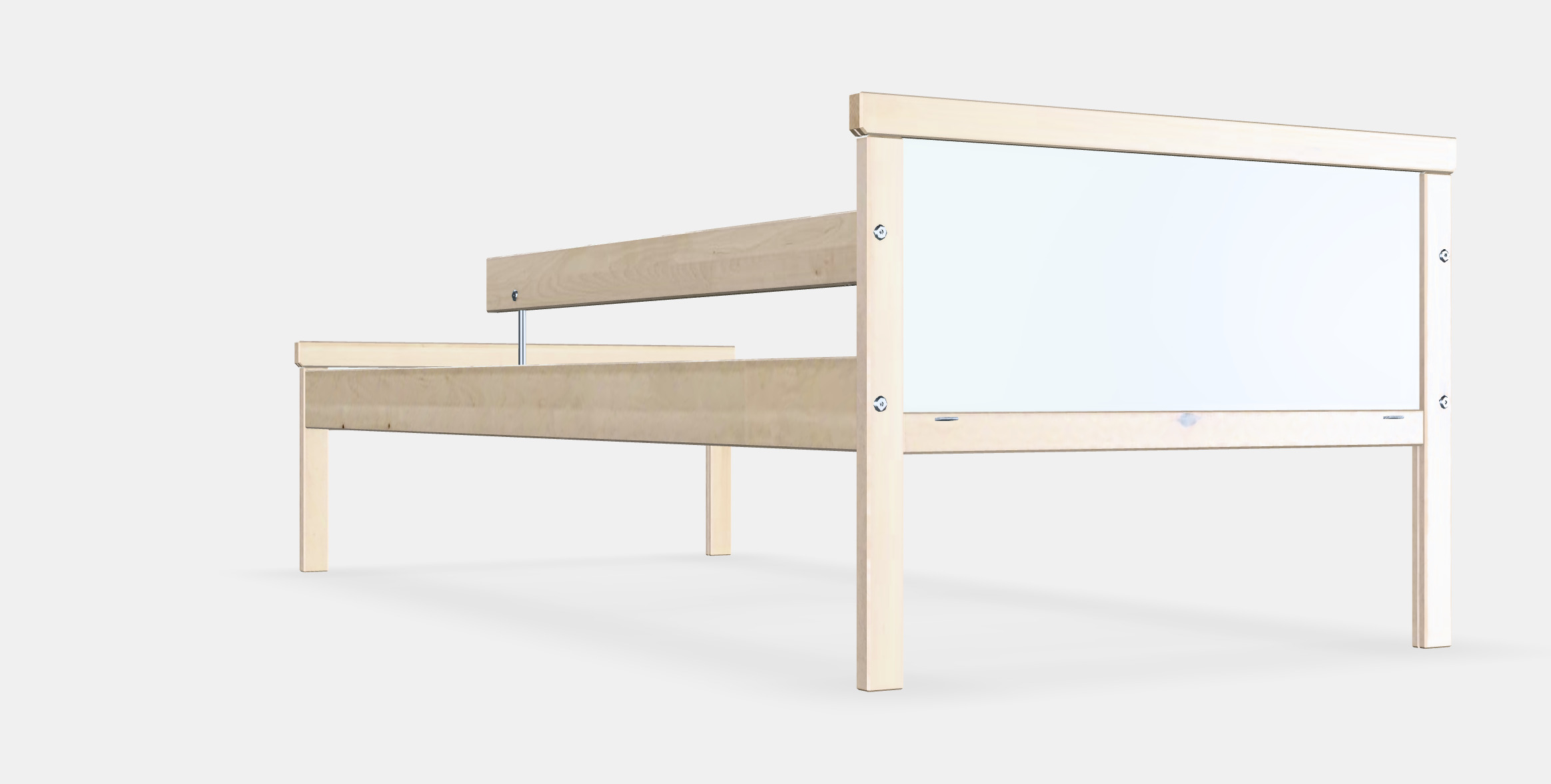 SNIGLAR Bed frame with slatted bed base Low-poly 3D model_2