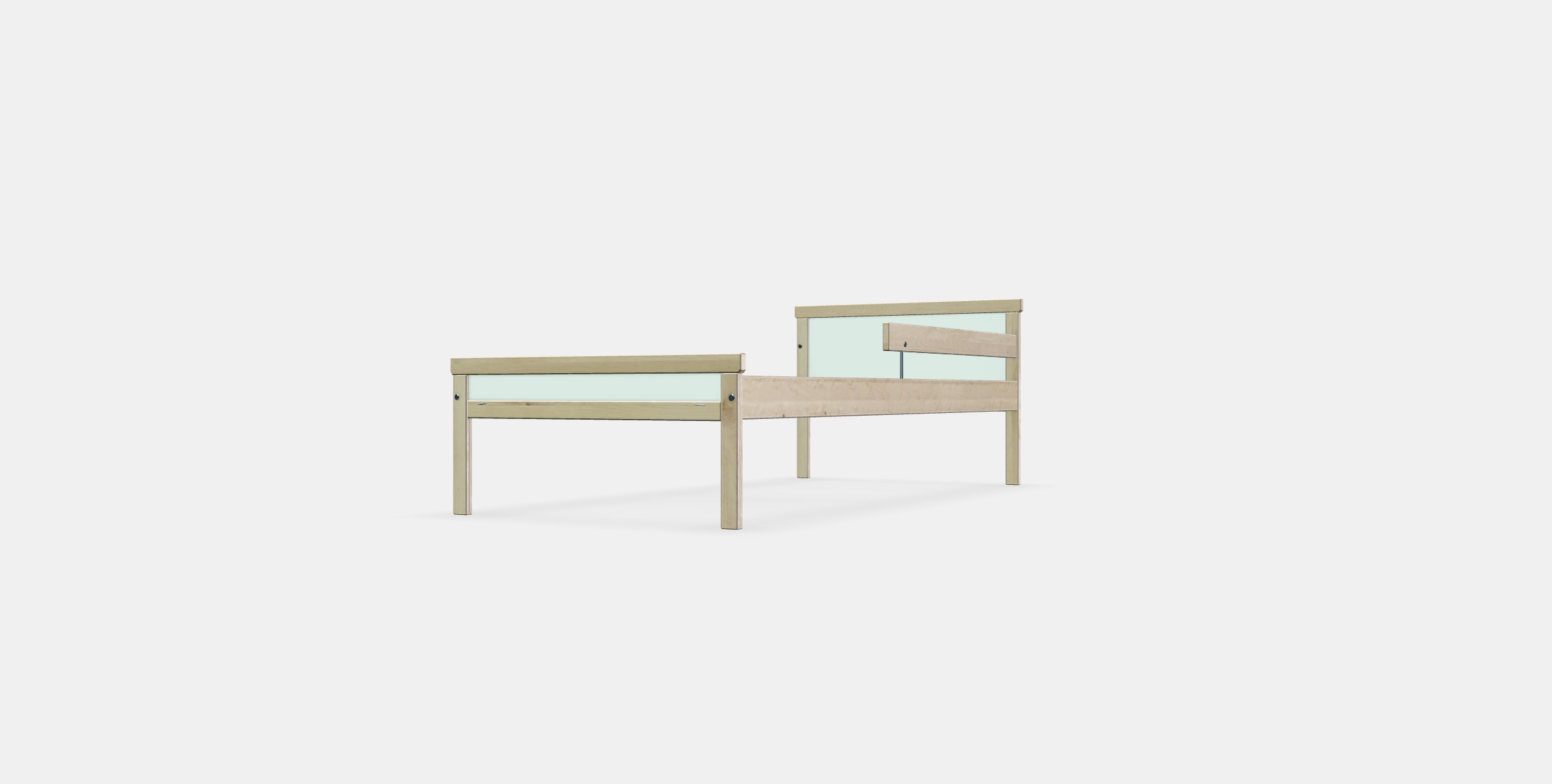 SNIGLAR Bed frame with slatted bed base Low-poly 3D model_12