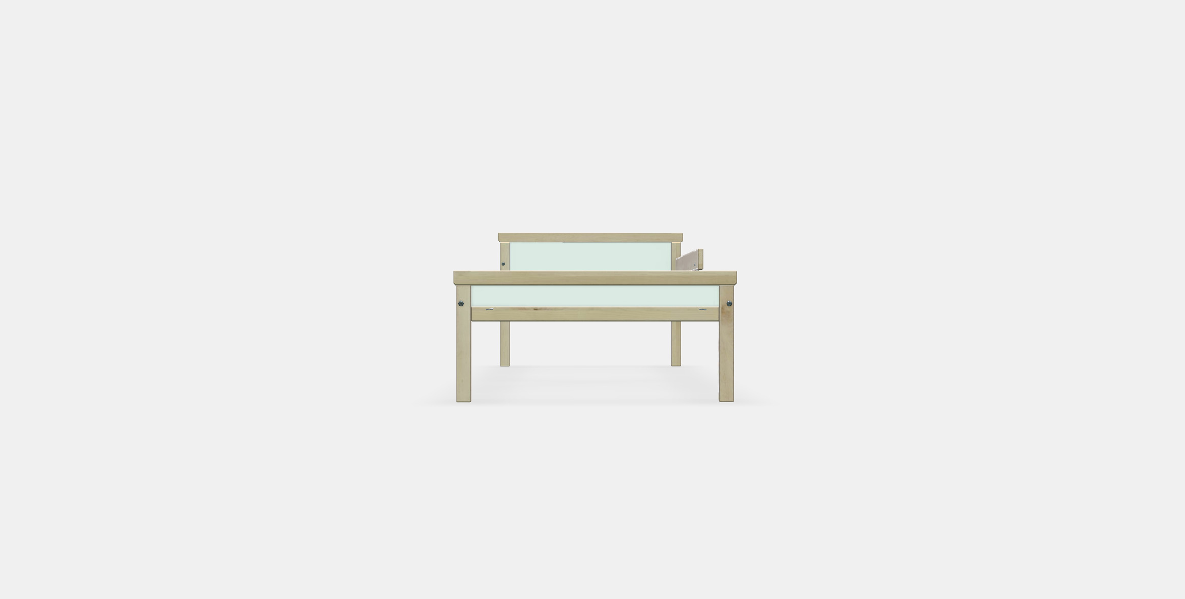 SNIGLAR Bed frame with slatted bed base Low-poly 3D model_11