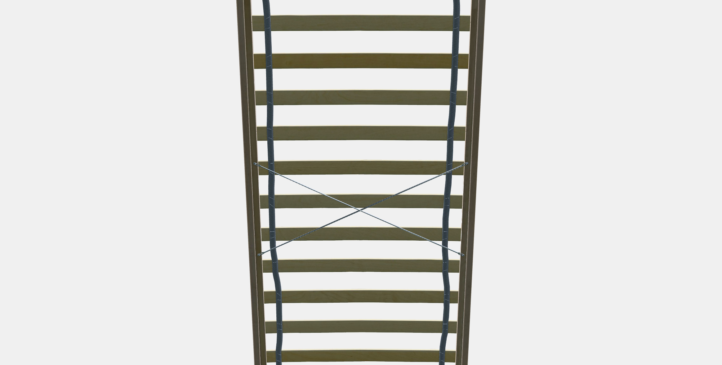 SNIGLAR Bed frame with slatted bed base Low-poly 3D model_8