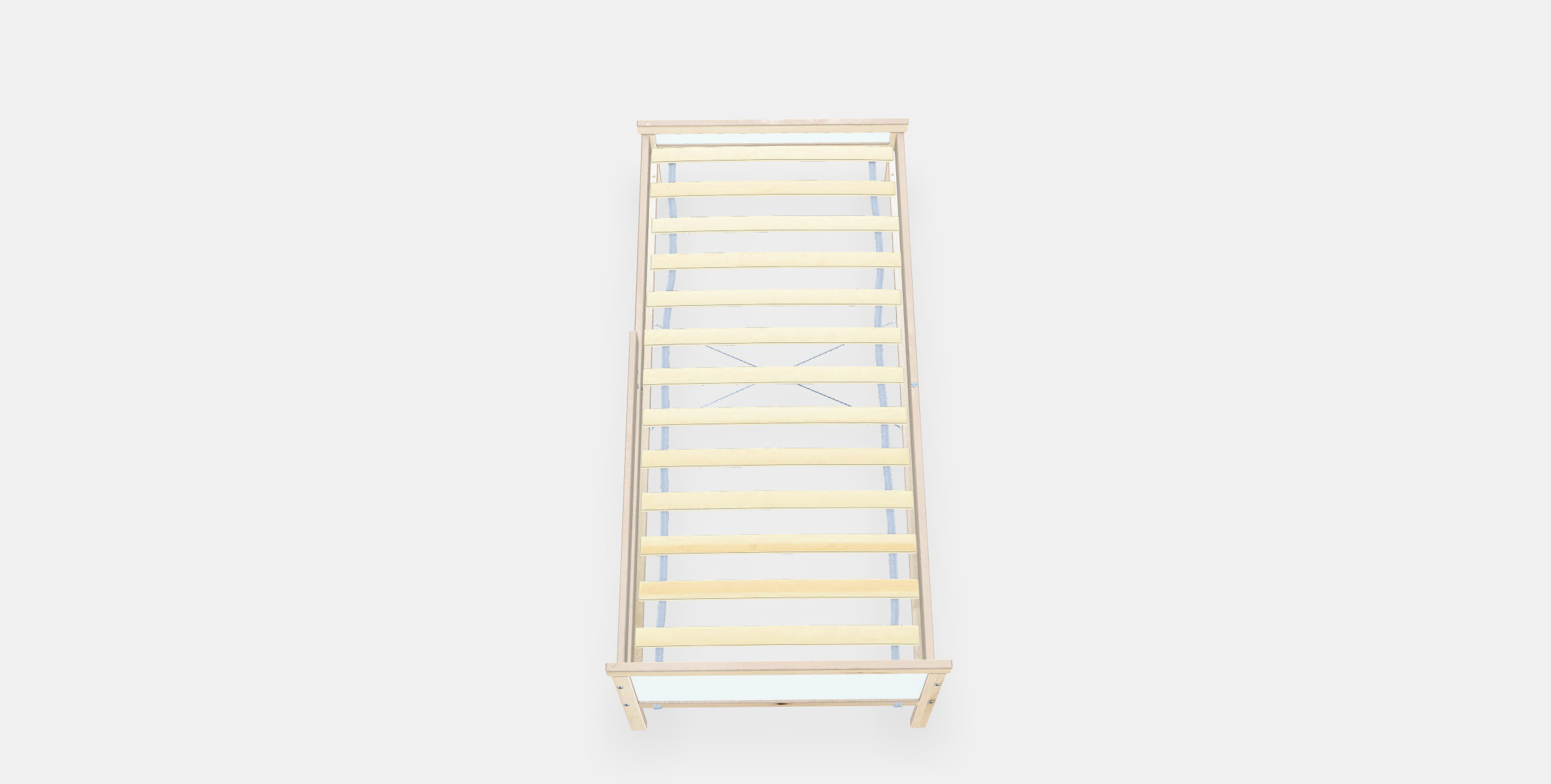 SNIGLAR Bed frame with slatted bed base Low-poly 3D model_3