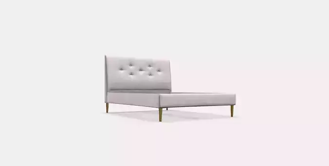IDANAS Upholstered bed frame 2 Low-poly 3D model