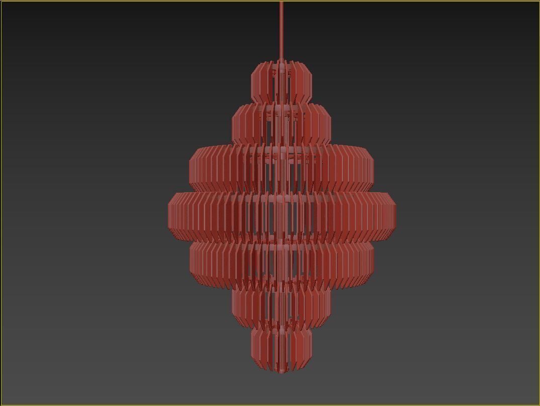 Killarney Layered Chandelier 3D model_7