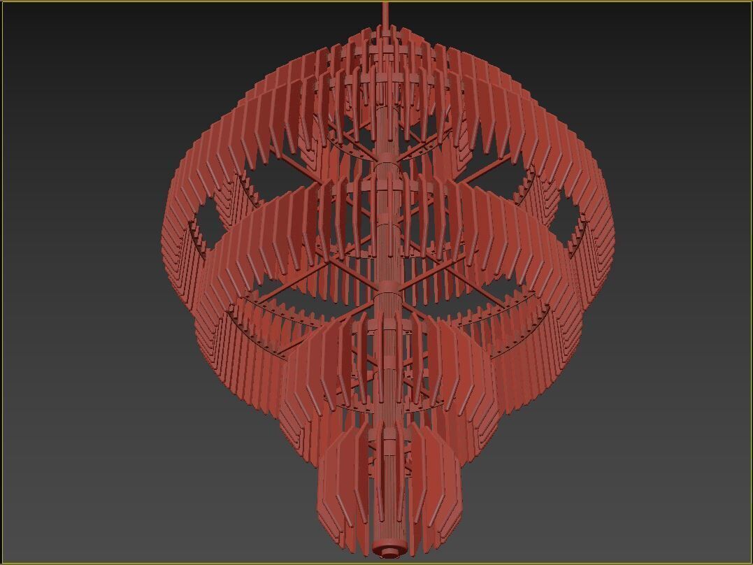 Killarney Layered Chandelier 3D model_8