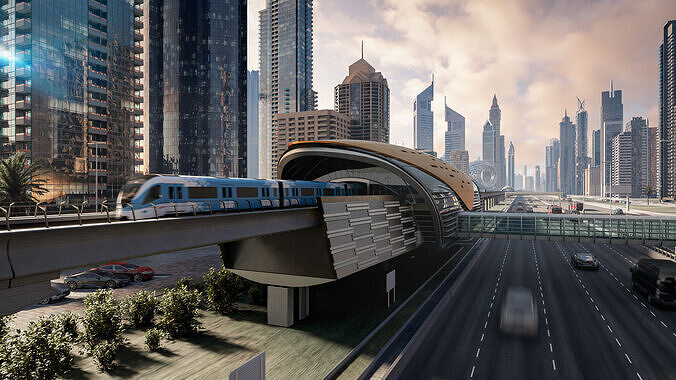 Dubai City 3D model 3D model 3