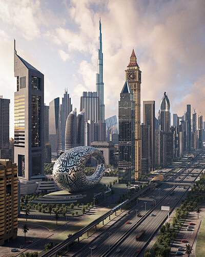 Dubai City 3D model 3D model 4