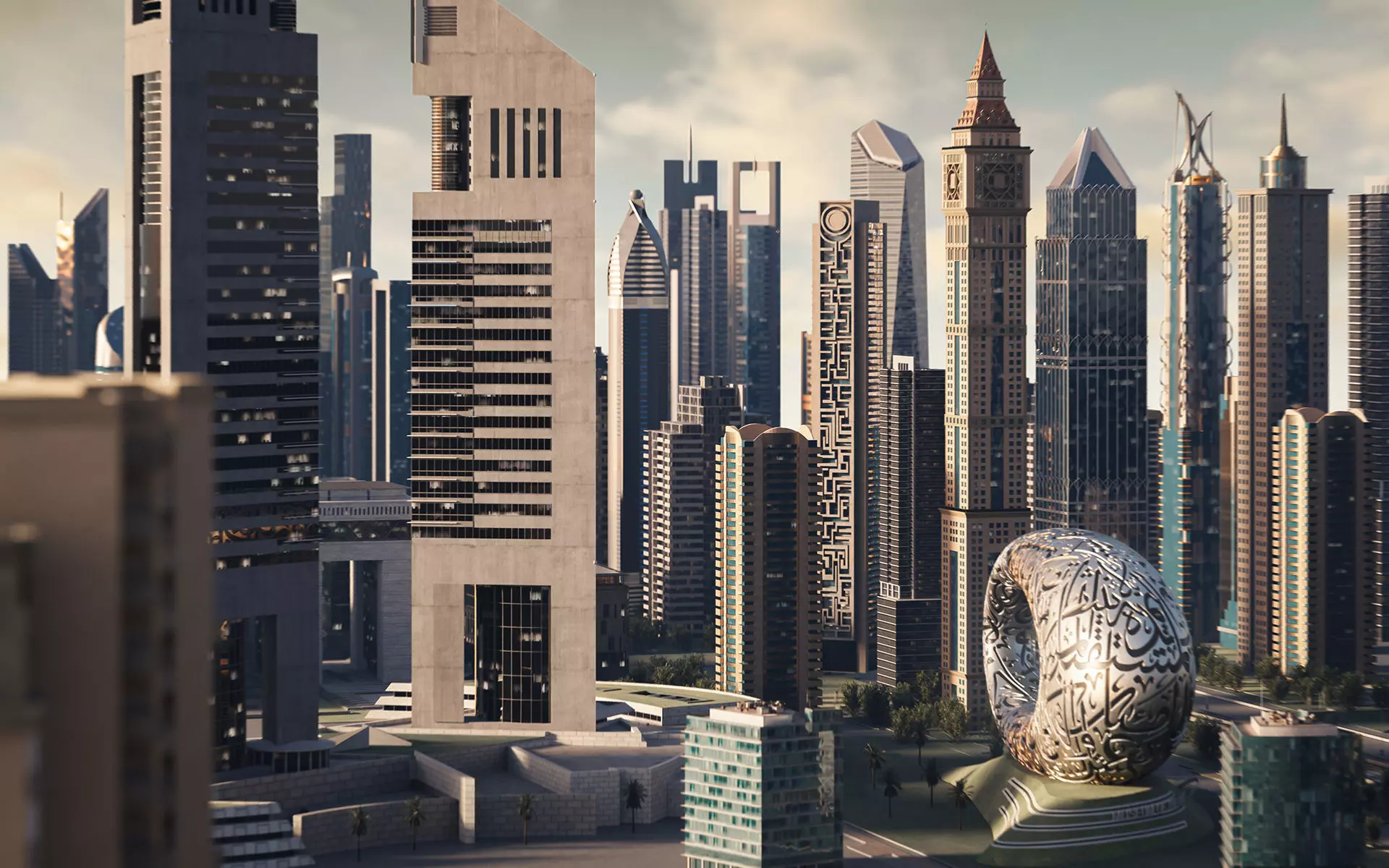 Dubai City 3D model 3D model_0