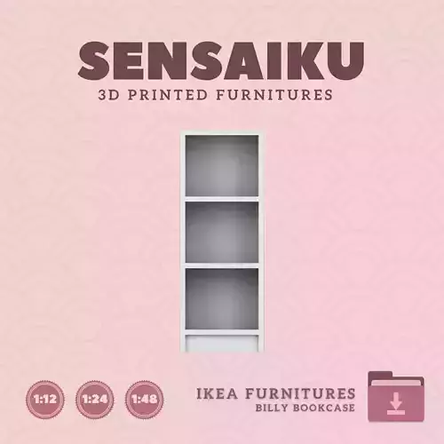 Mini Billy Bookcase for Miniature Dollhouse IKEA 3D Print