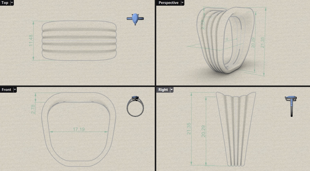 free form ring N35 3D print model_9