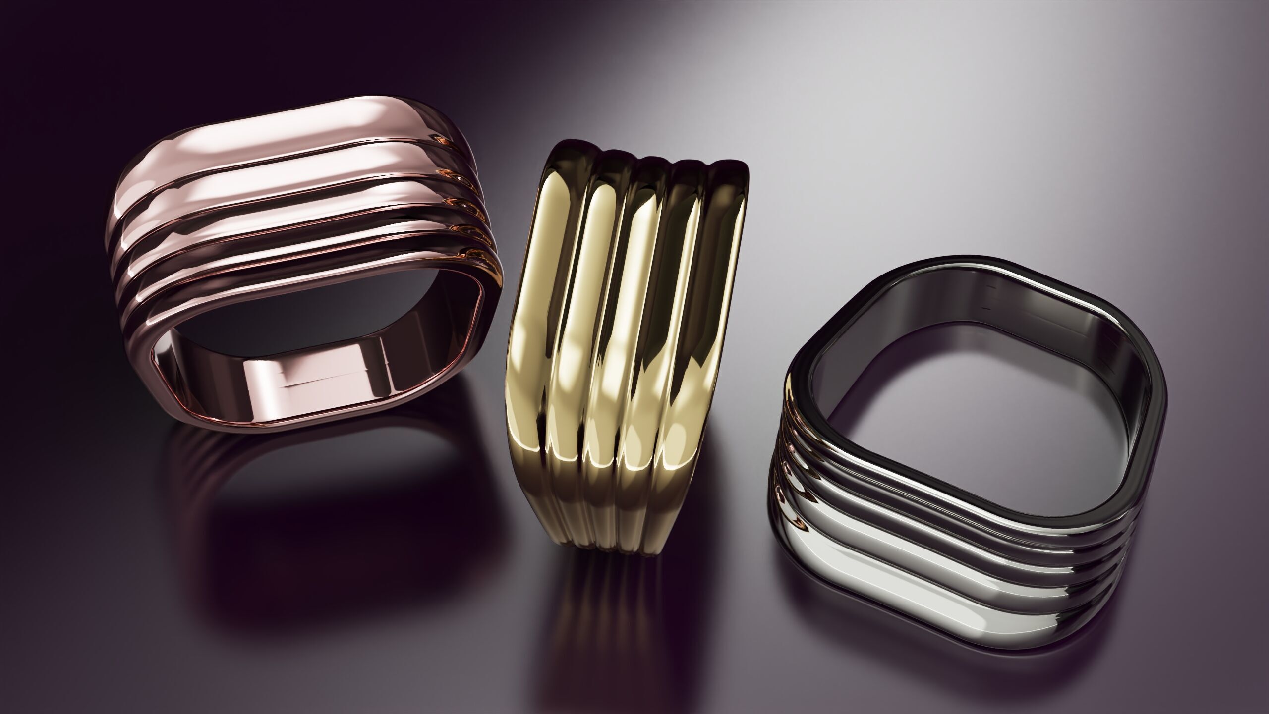 free form ring N35 3D print model_4