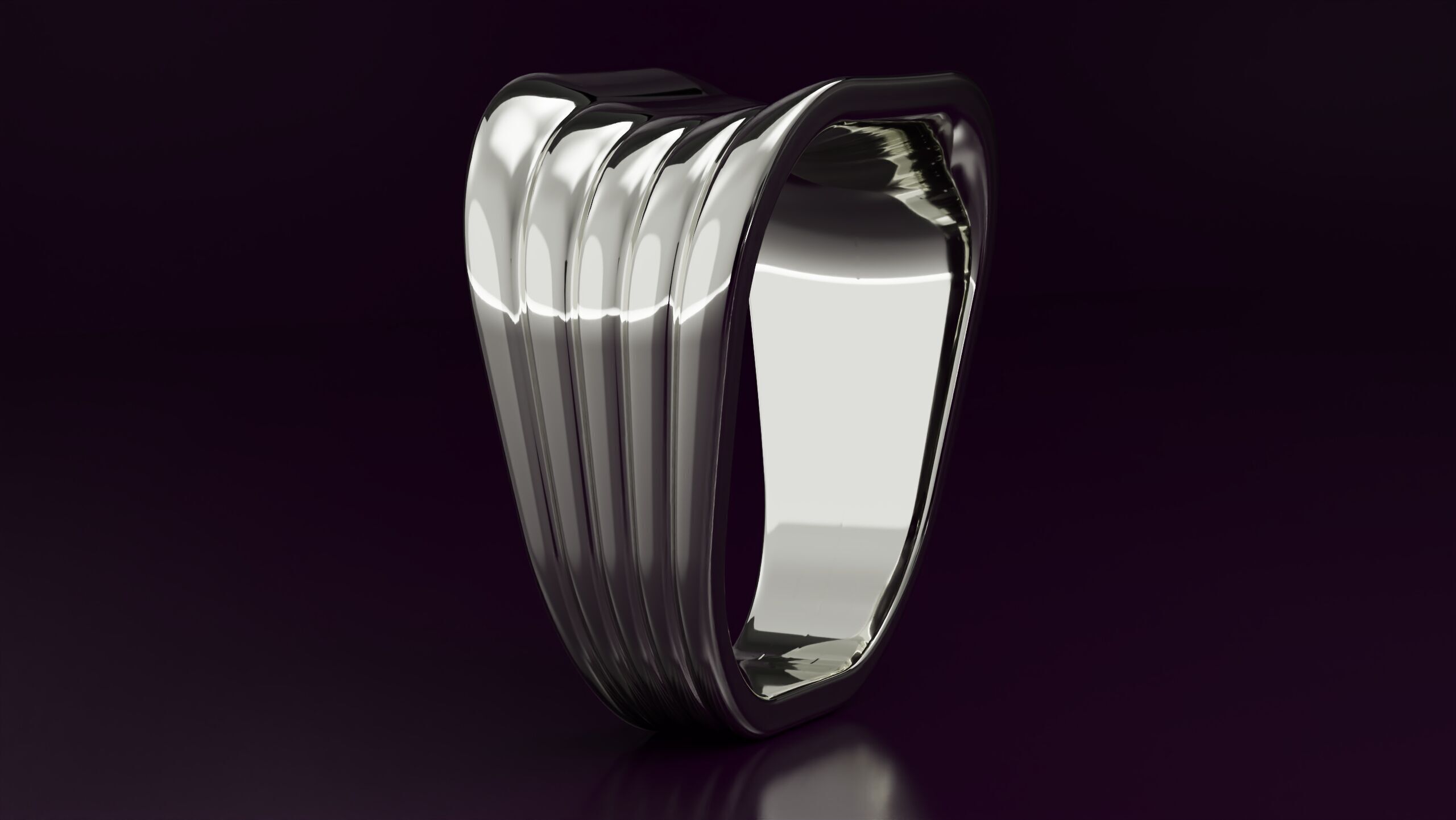 free form ring N35 3D print model_1