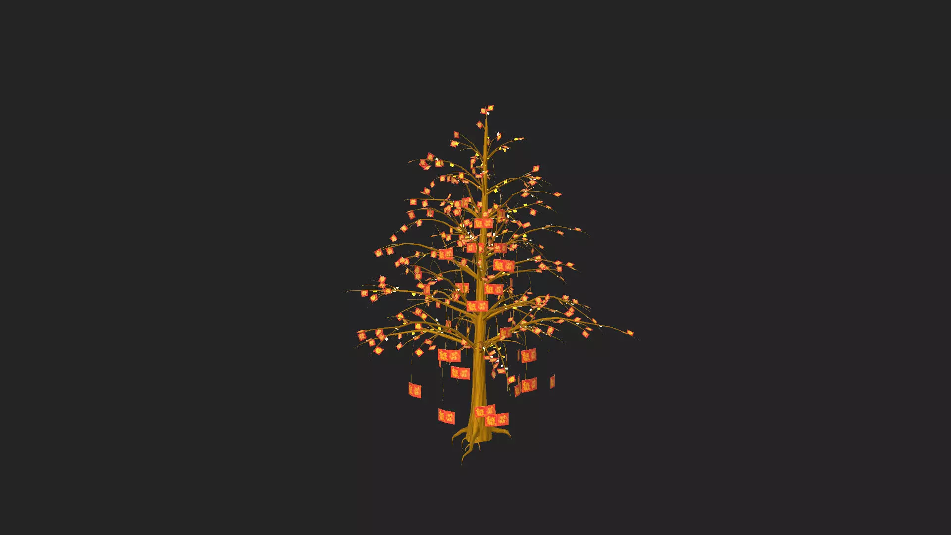 Christmas tree 3D Model 001 Low-poly 3D model_0