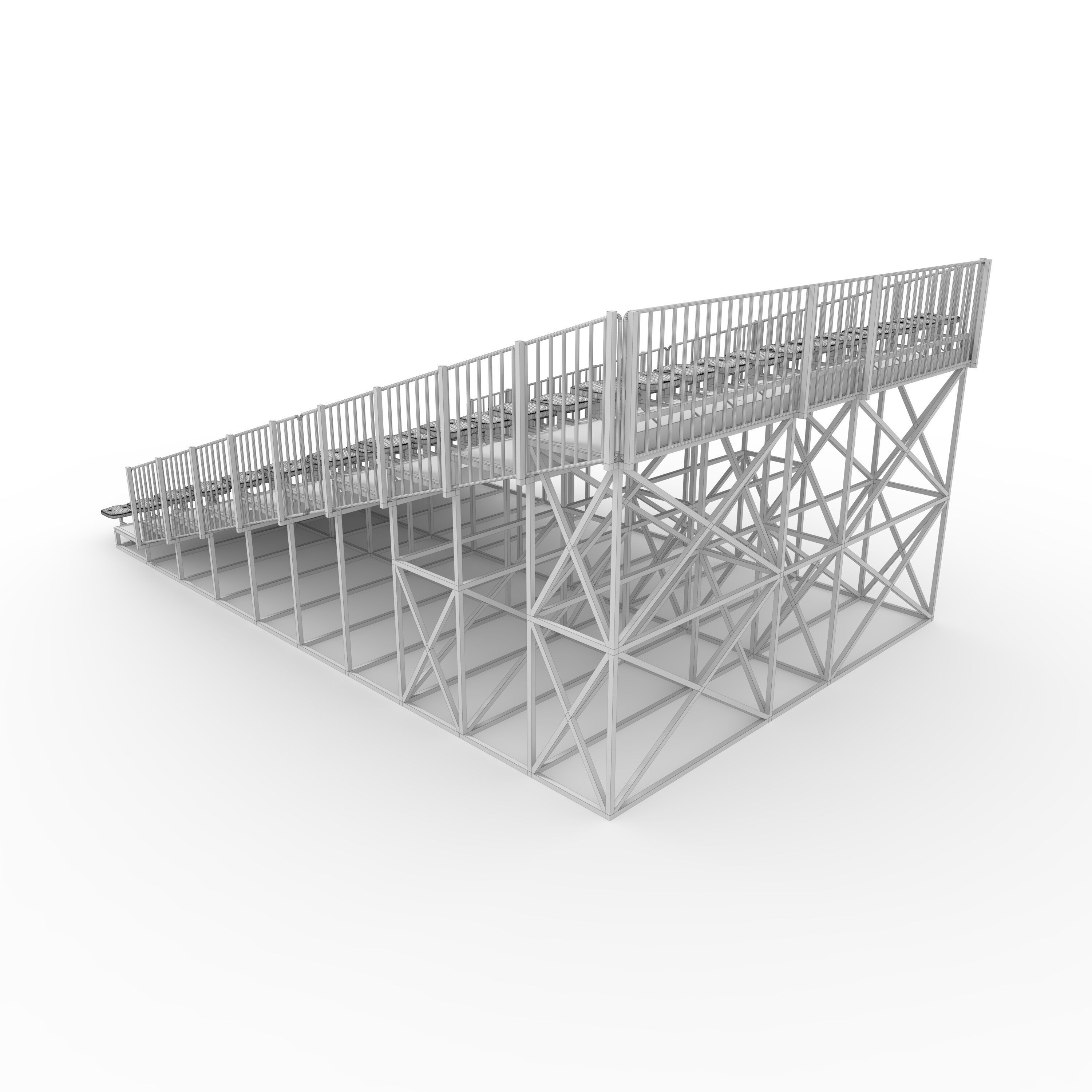 Bleachers 22 3D model_7