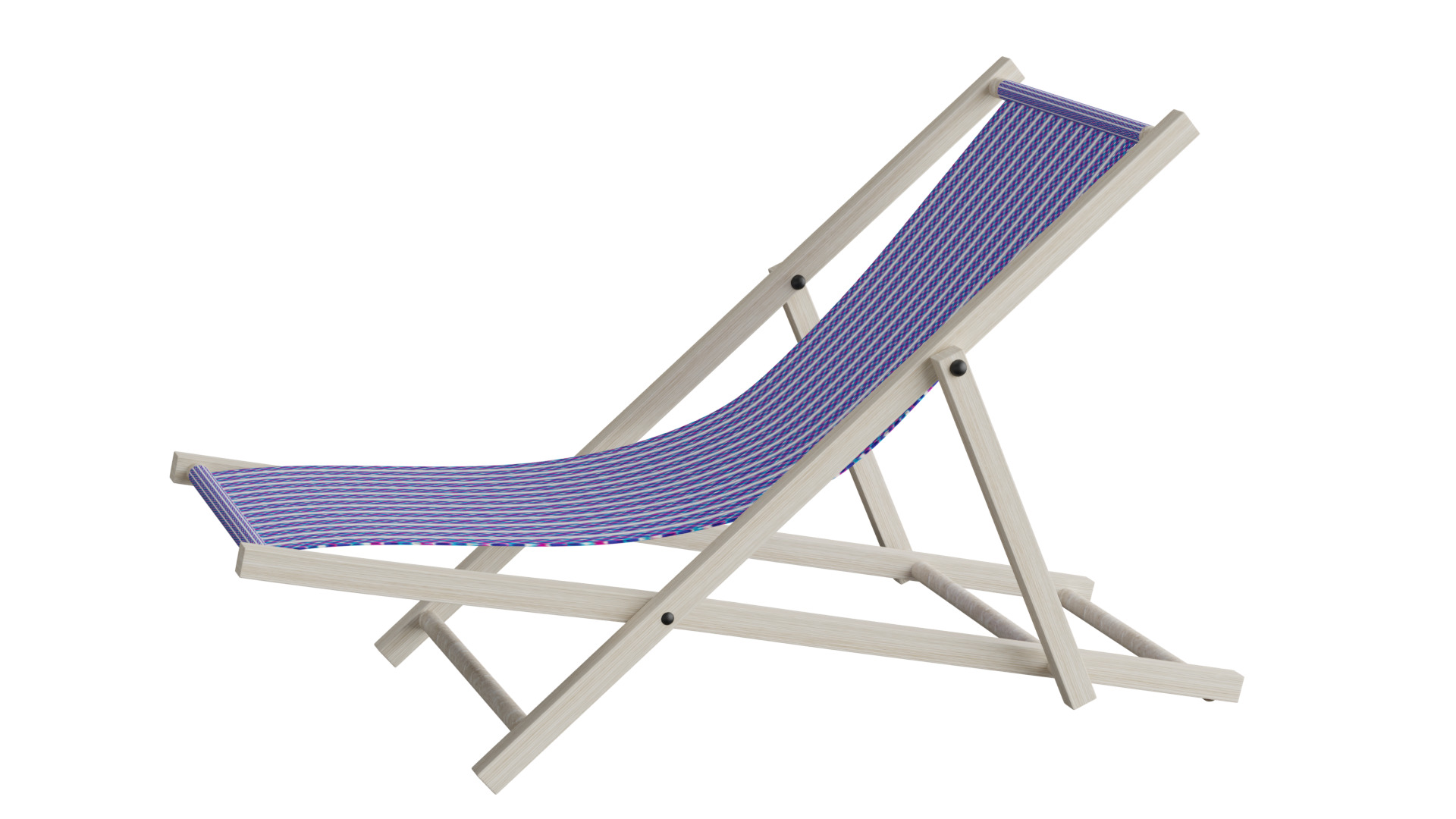 Beach Chair Low-poly 3D model_2