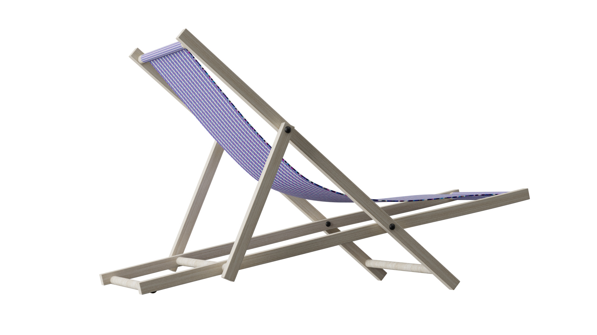 Beach Chair Low-poly 3D model_1