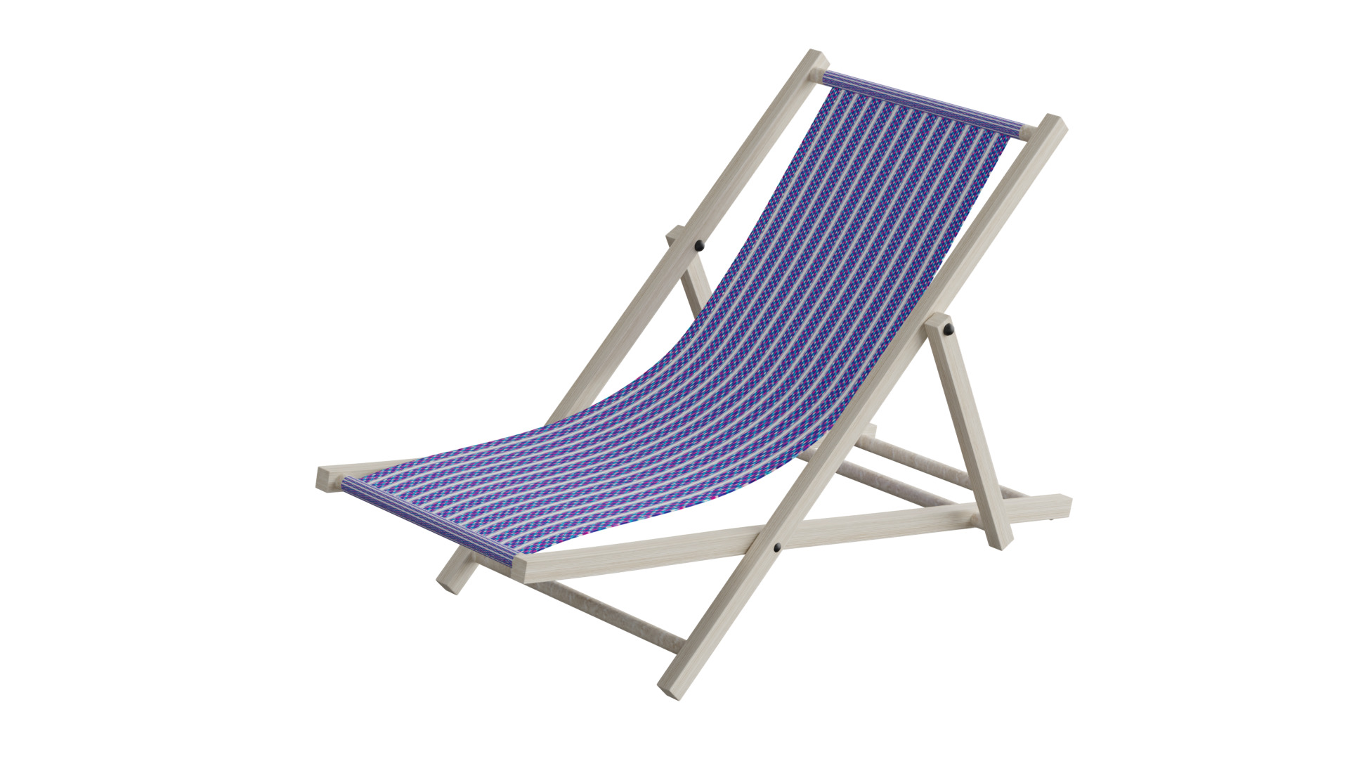 Beach Chair Low-poly 3D model_0