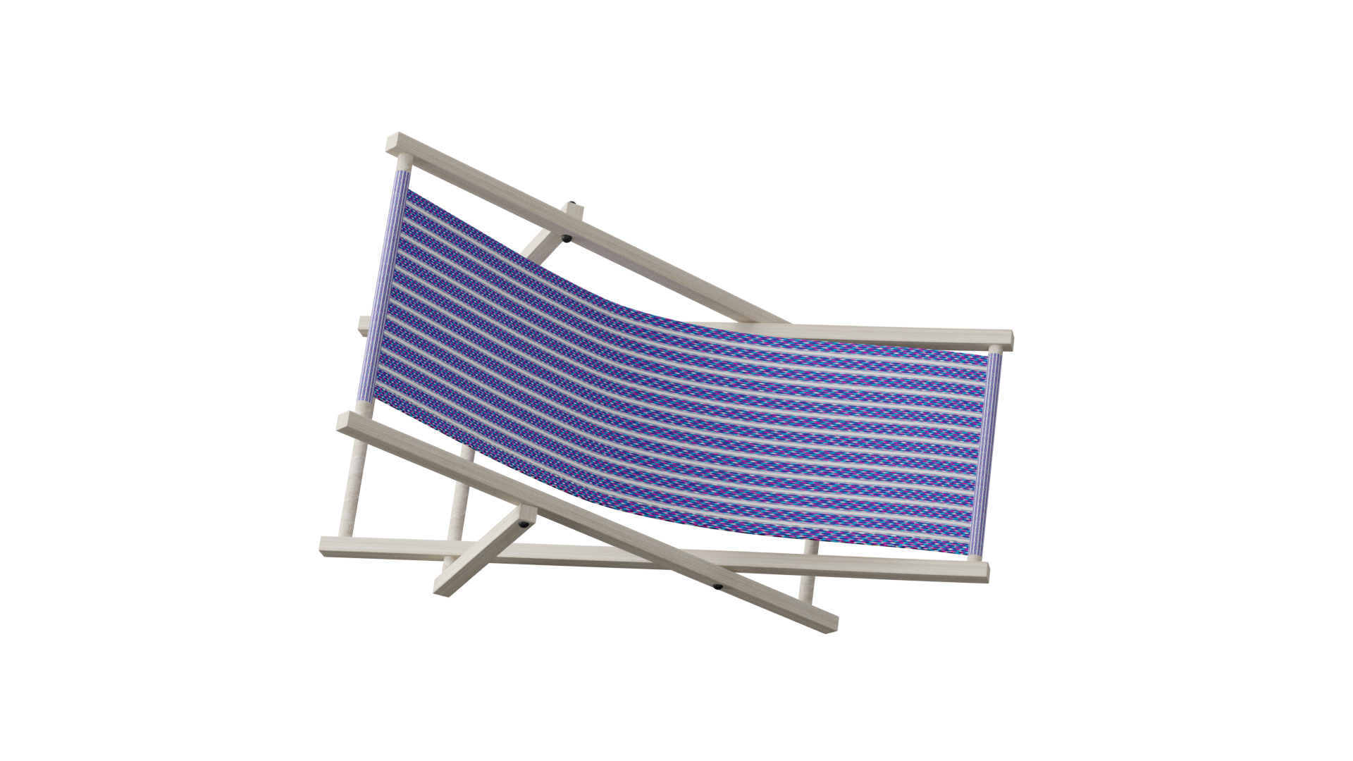 Beach Chair Low-poly 3D model_4