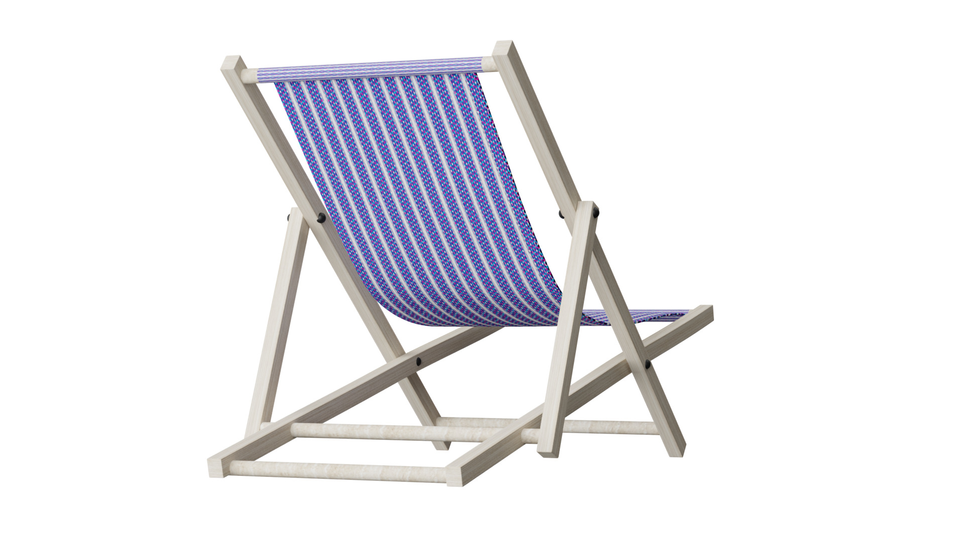 Beach Chair Low-poly 3D model_7