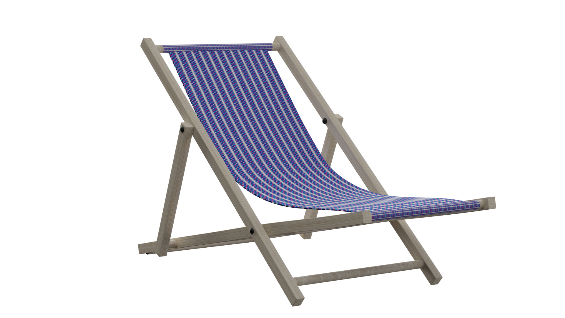 Beach Chair Low-poly 3D model_5