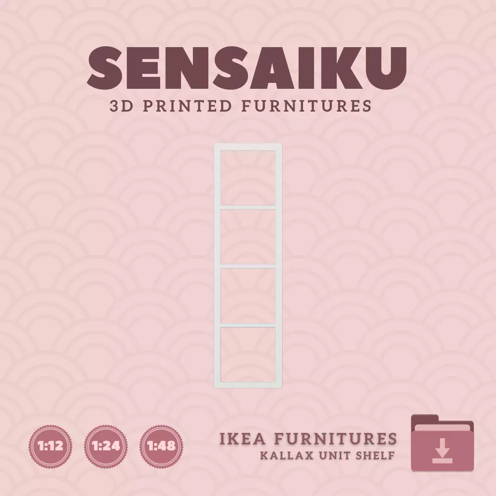 KALLAX Shelf Unit V2 for Miniature Dollhouse IKEA 3D Print 3D print model