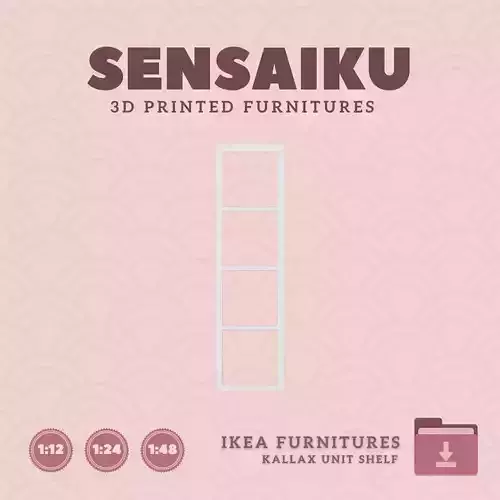 KALLAX Shelf Unit V2 for Miniature Dollhouse IKEA 3D Print
