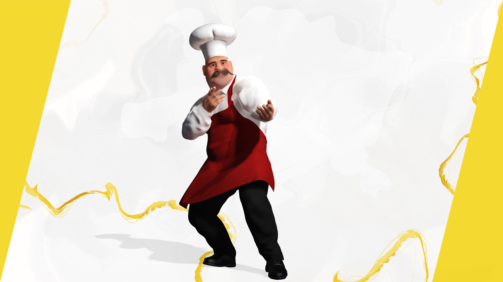 Cartoon Cook with Apron Fully Rigged Stylized Cartoon Chef Low-poly 3D model_11