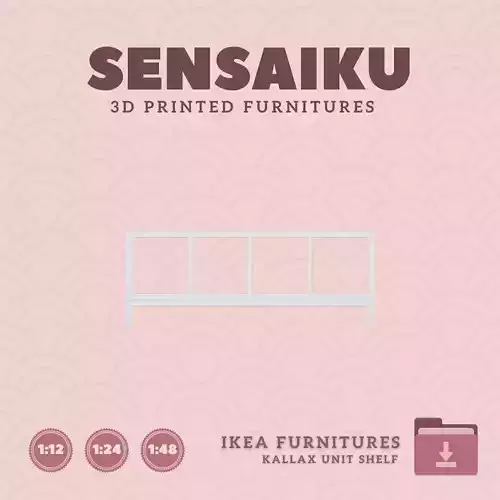 KALLAX Shelf Unit V3 for Miniature Dollhouse IKEA 3D Print