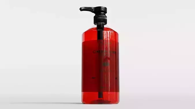 Aqua Cherry Shower Gel Low-poly 3D model