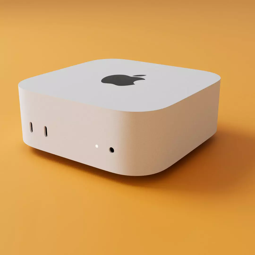 Mac mini Low-poly 3D model_0