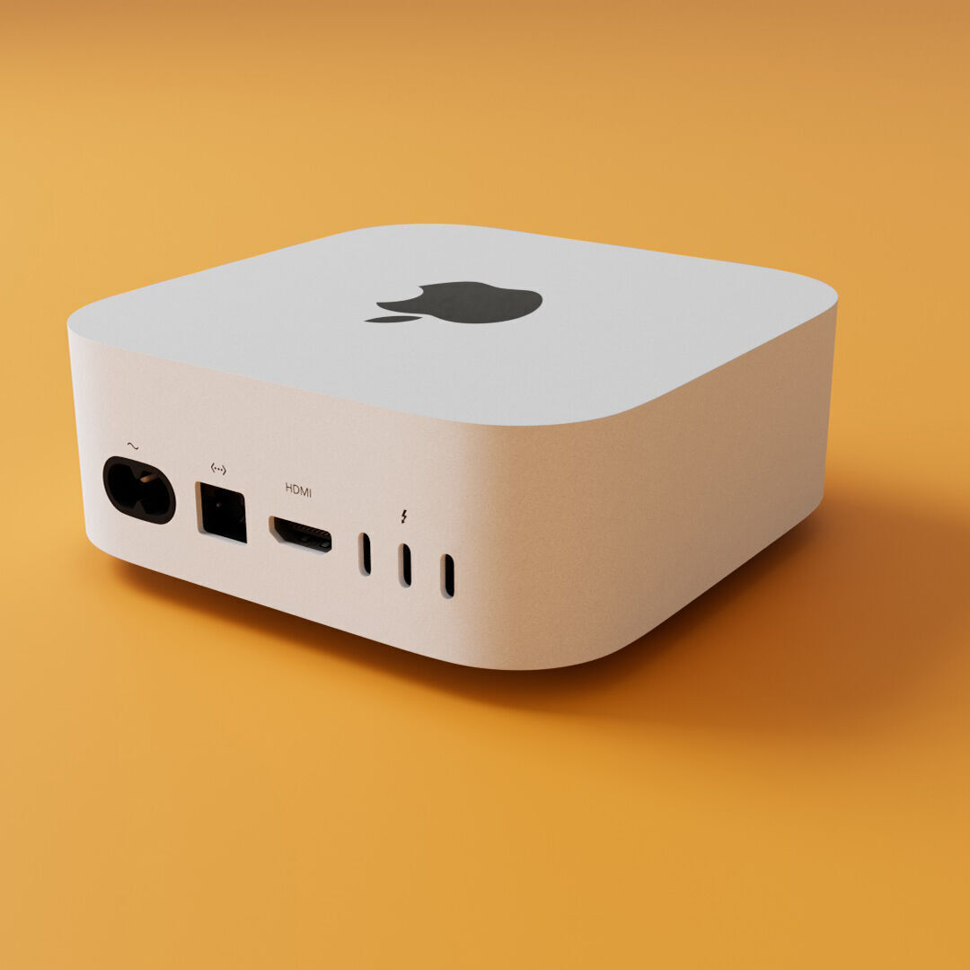 Mac mini Low-poly 3D model_2