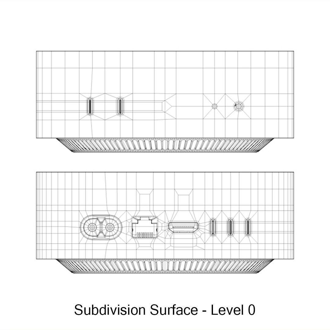 Mac mini Low-poly 3D model_8