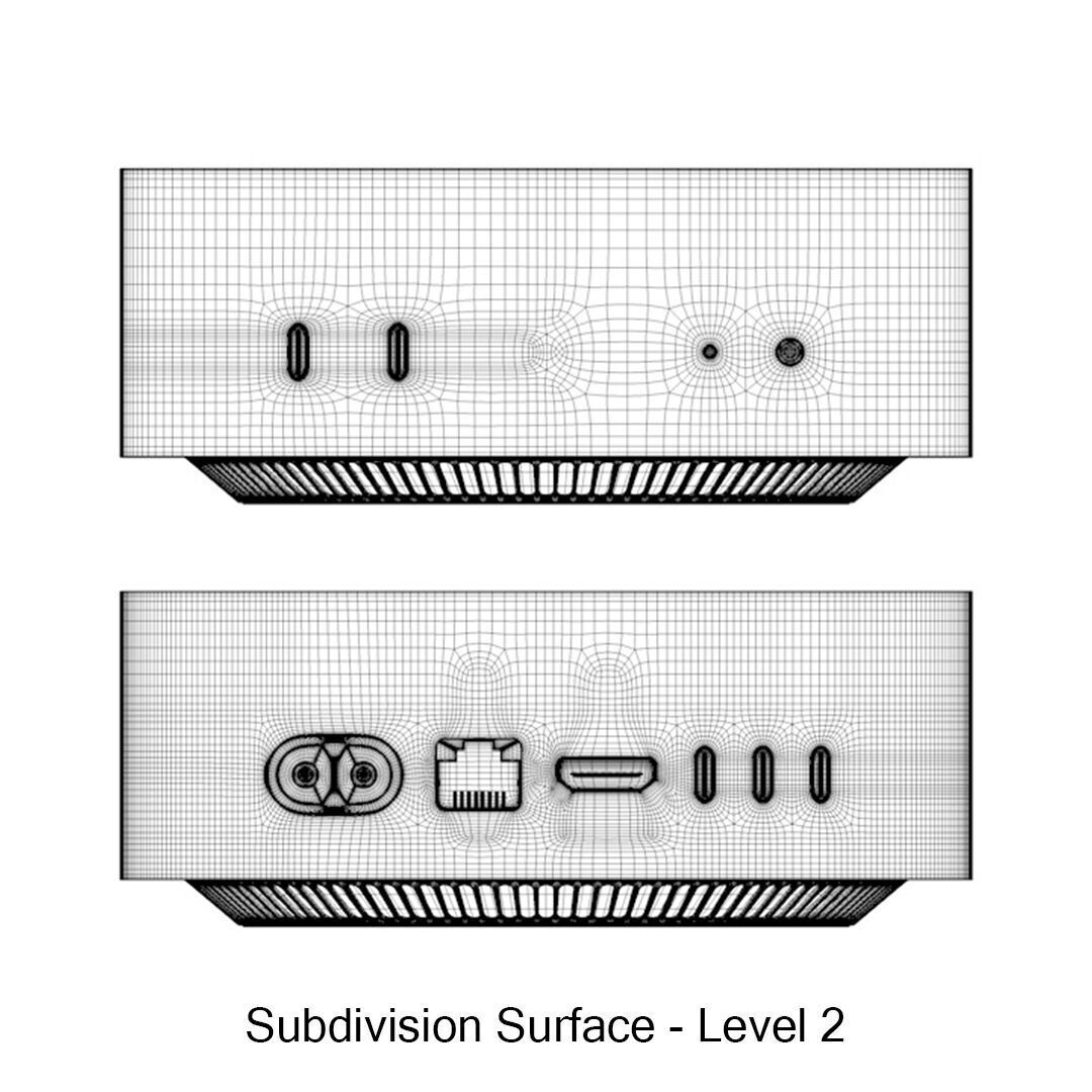 Mac mini Low-poly 3D model_14