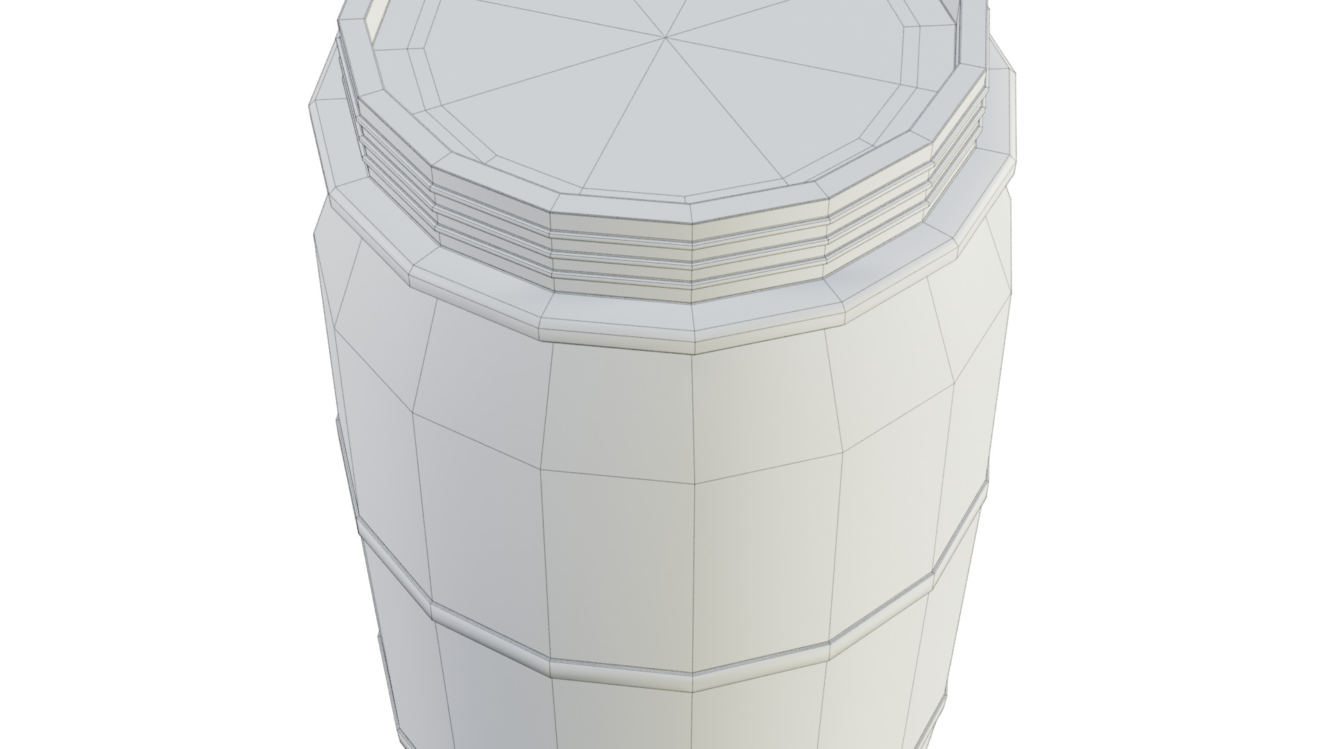 Plastic Open Head Drum 150L Low-poly 3D model_7