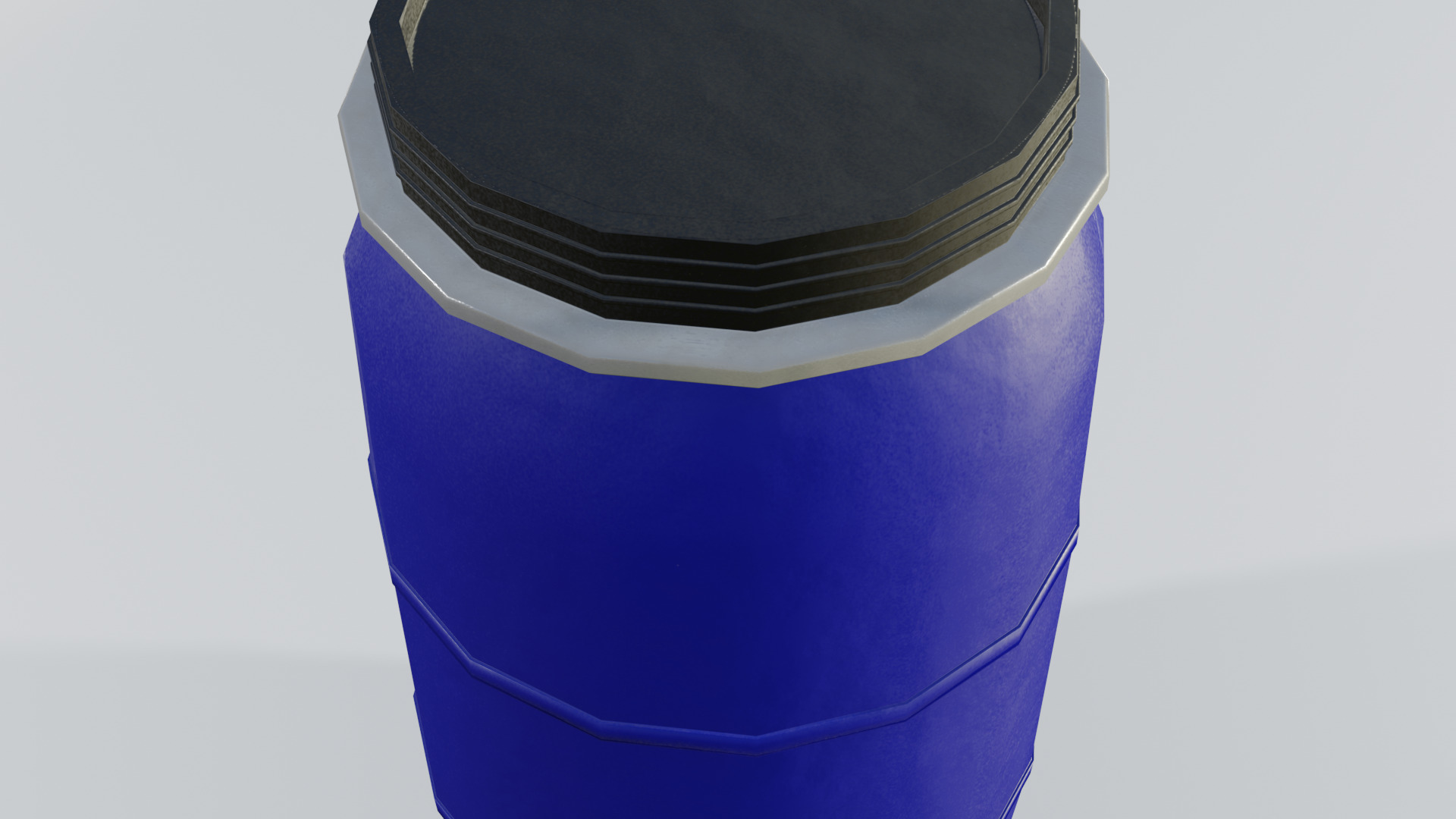 Plastic Open Head Drum 150L Low-poly 3D model_3