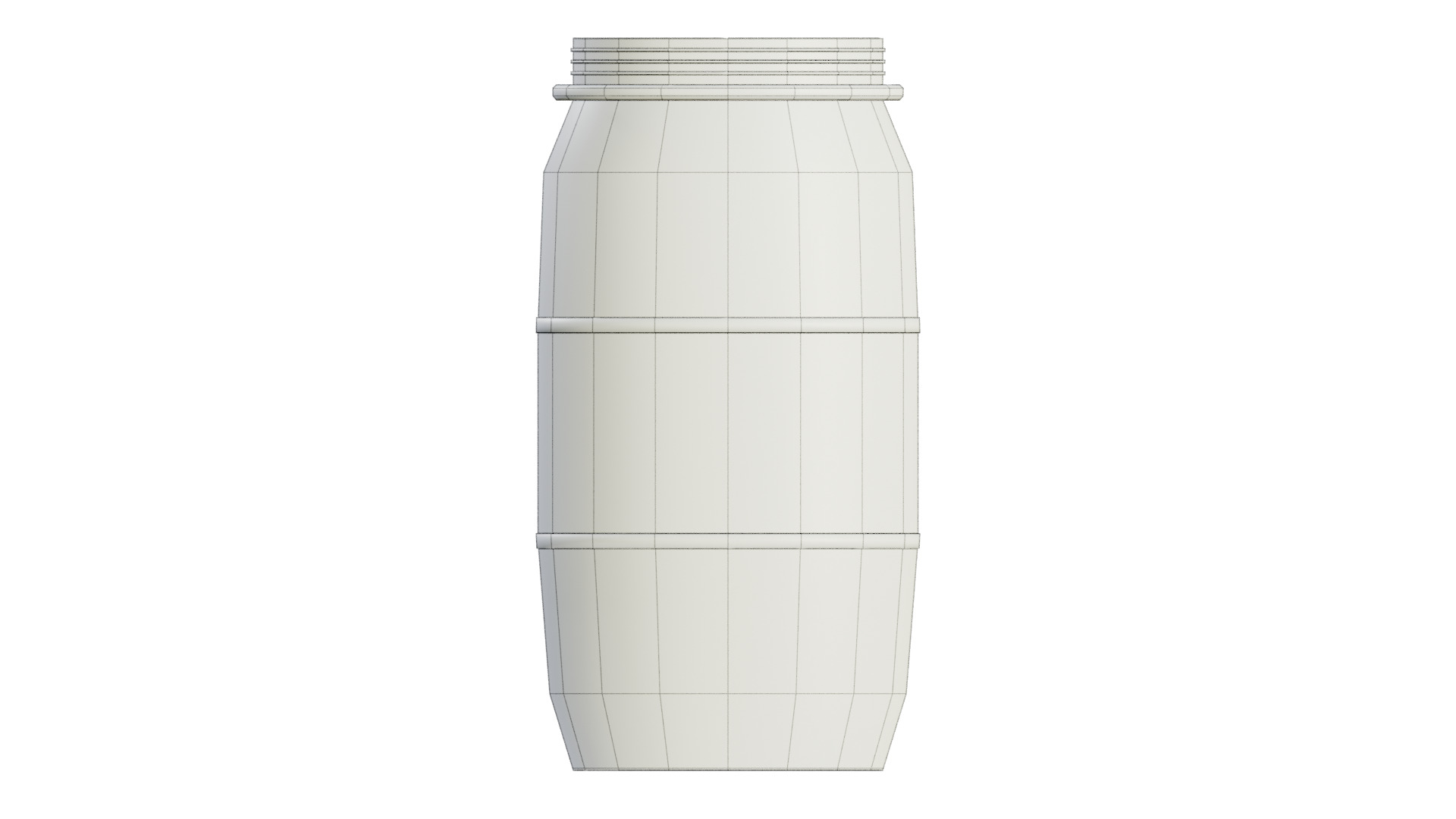 Plastic Open Head Drum 150L Low-poly 3D model_6