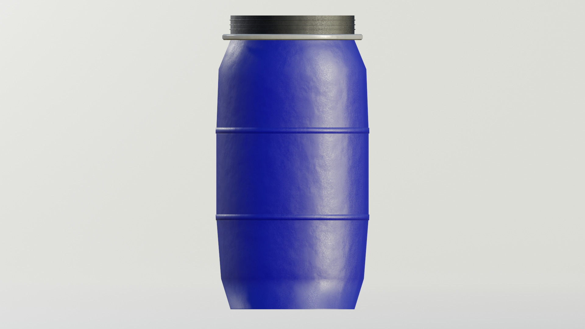 Plastic Open Head Drum 150L Low-poly 3D model_2