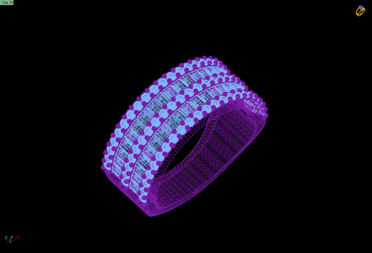 Custom Baguette Eternity Band - Diamond Ring - Baguette Band 3D print model_13