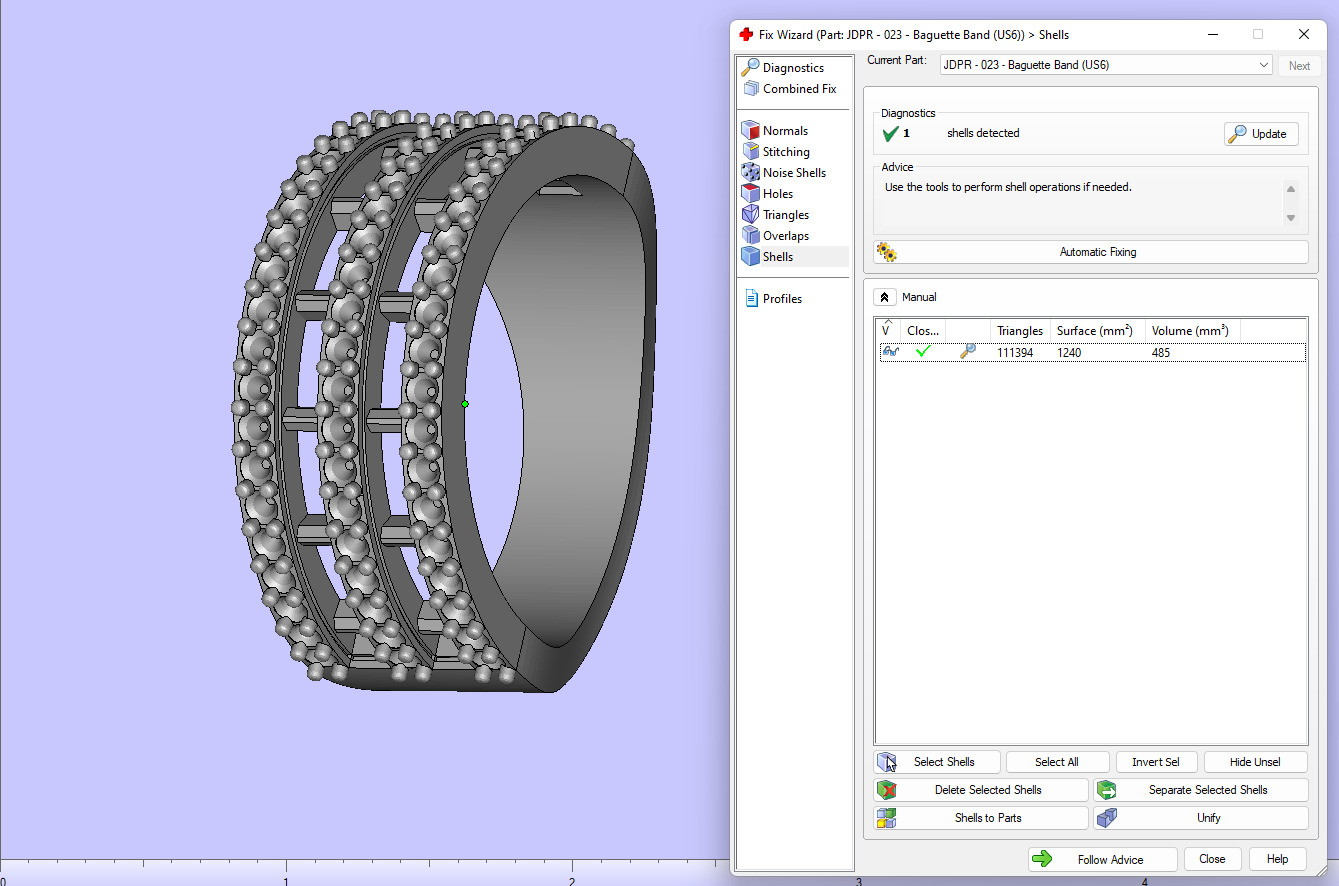 Custom Baguette Eternity Band - Diamond Ring - Baguette Band 3D print model_15