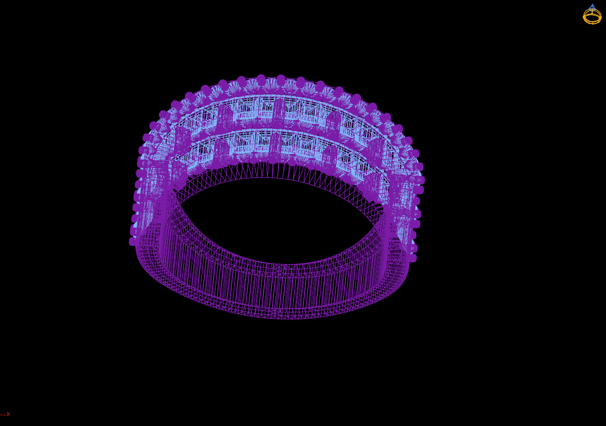 Custom Baguette Eternity Band - Diamond Ring - Baguette Band 3D print model_14