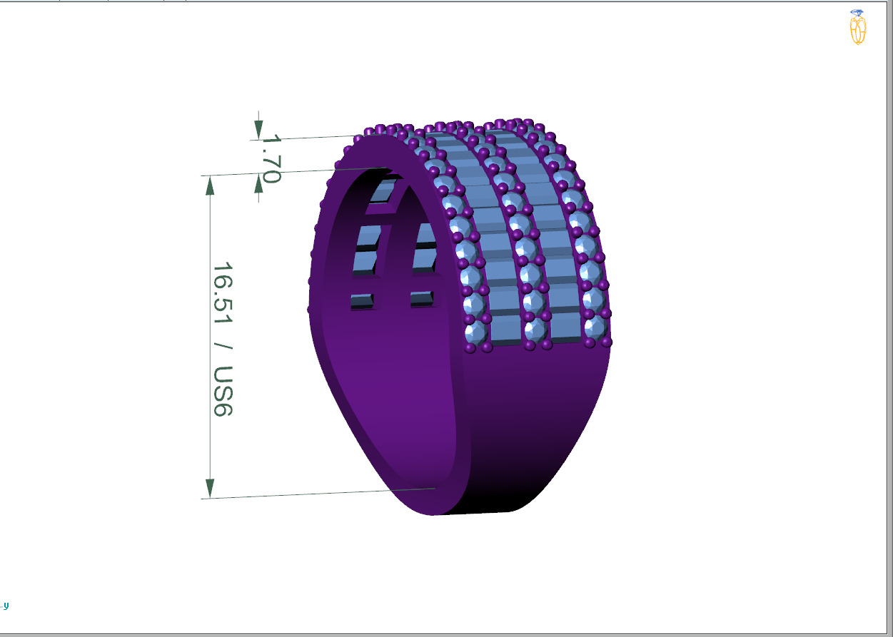 Custom Baguette Eternity Band - Diamond Ring - Baguette Band 3D print model_4