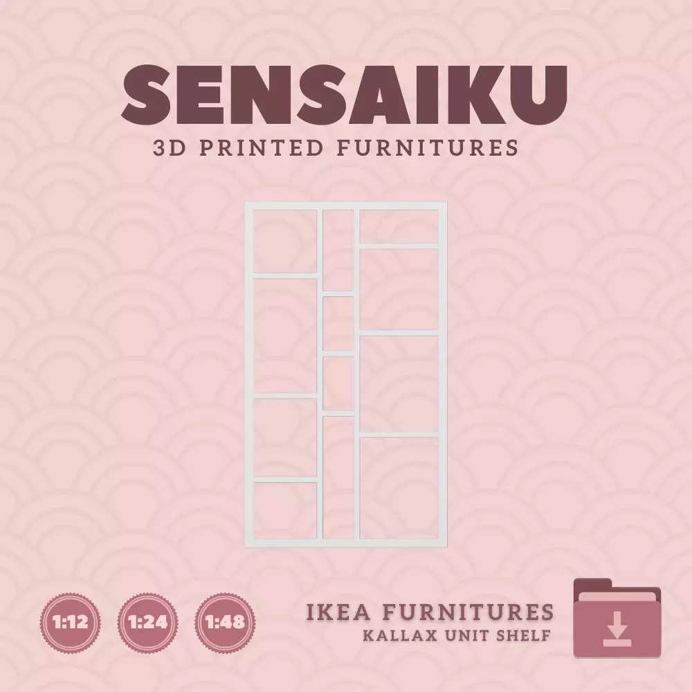 KALLAX Irregular Shelf Unit for Dollhouse IKEA 3D Print 3D print model