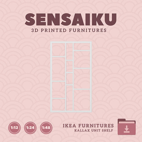 KALLAX Irregular Shelf Unit for Dollhouse IKEA 3D Print 3D print model