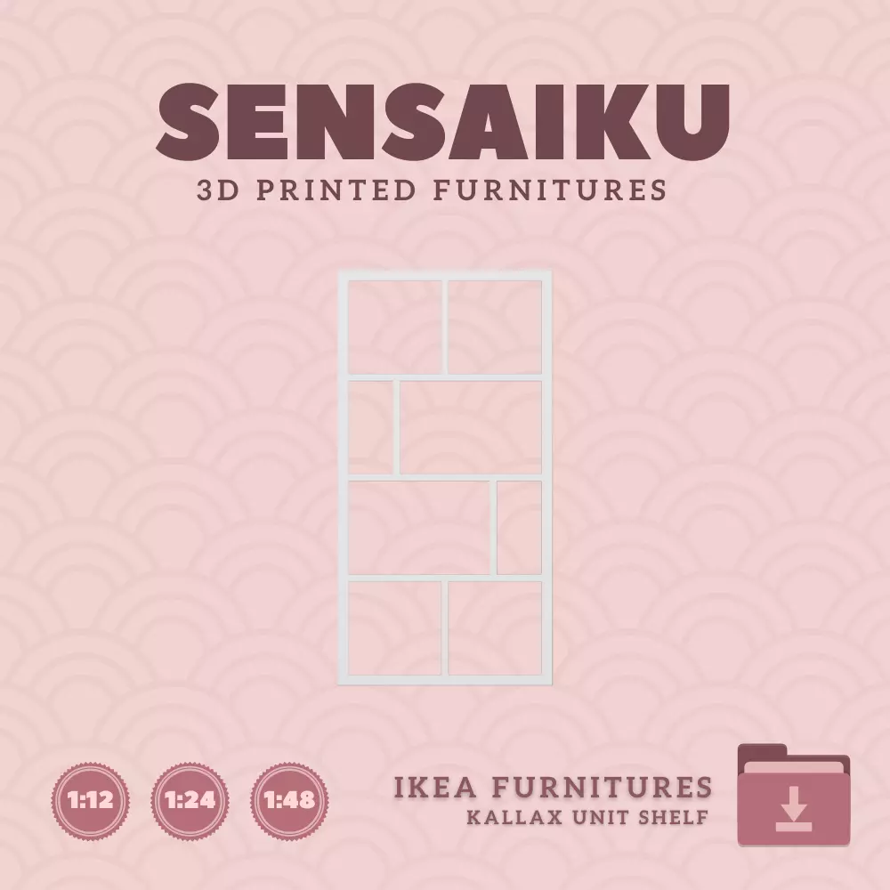 KALLAX Irregular Shelf Unit V2 for Dollhouse IKEA 3D Print 3D print model
