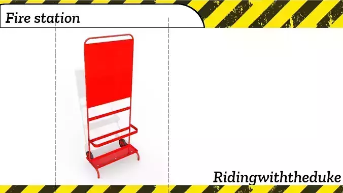 Building site Fire station safety point Low-poly 3D model