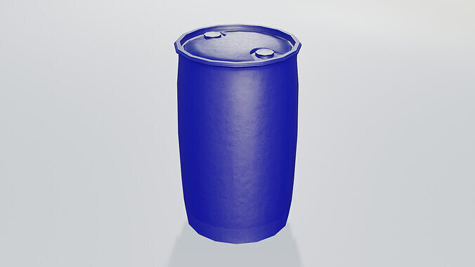 Plastic Tight Head Drum 30L Low-poly 3D model