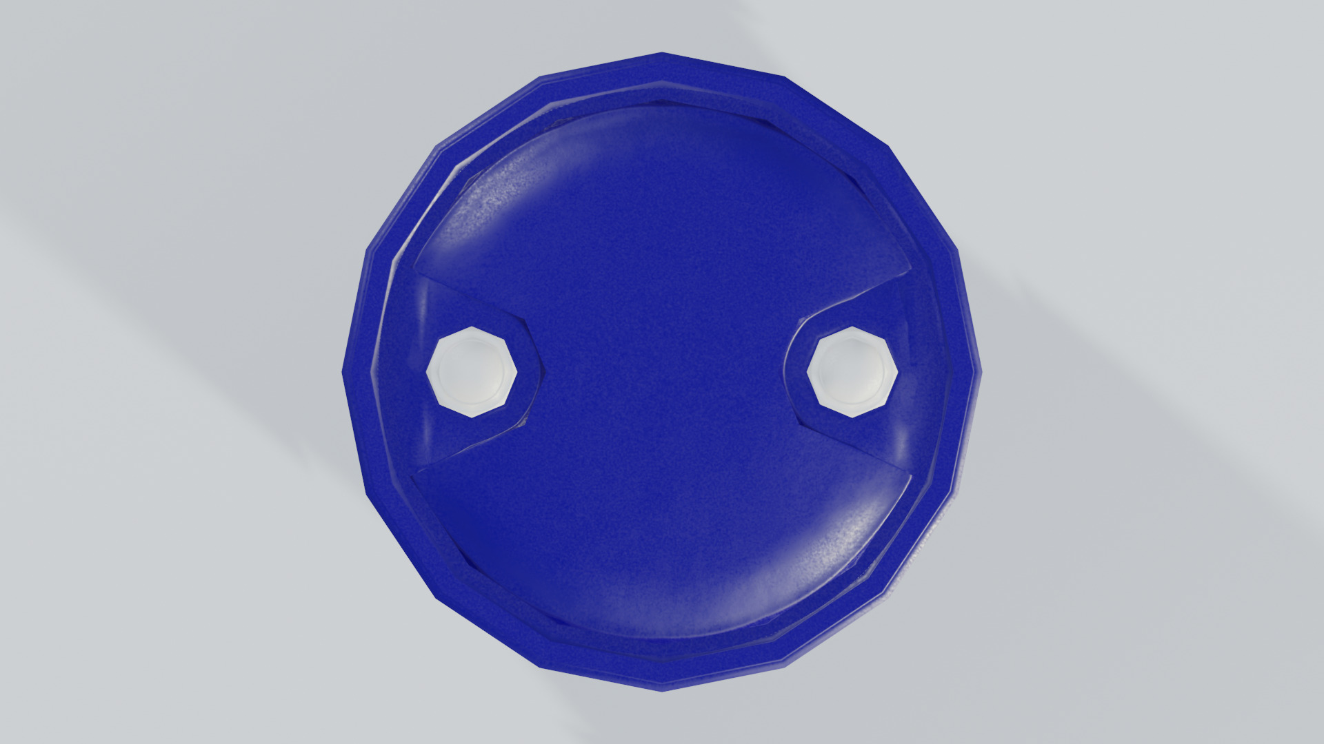 Plastic Tight Head Drum 60L Low-poly 3D model_1