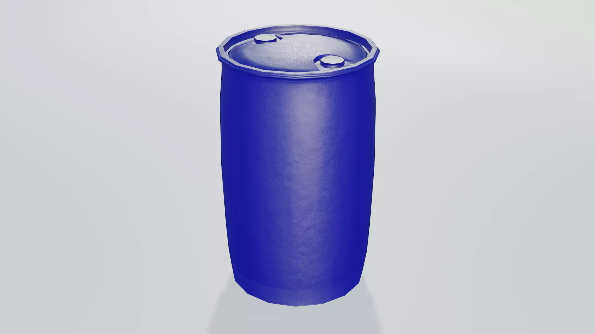 Plastic Tight Head Drum 60L Low-poly 3D model_0