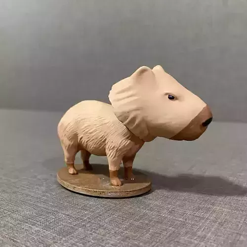 Capybara bobblehead 3D print model
